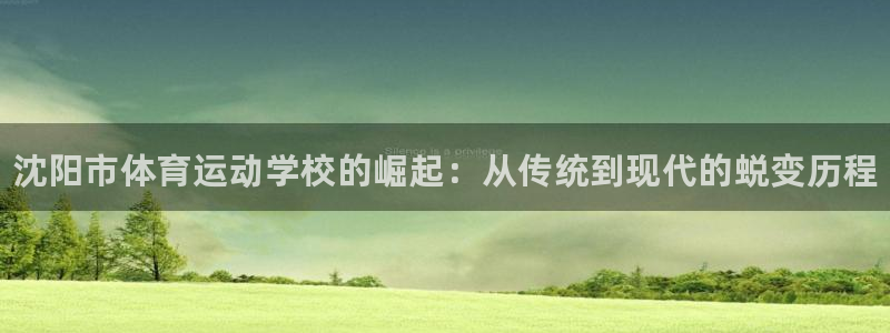 3377体育官网下载平台注册：沈阳市体育运动学校的崛